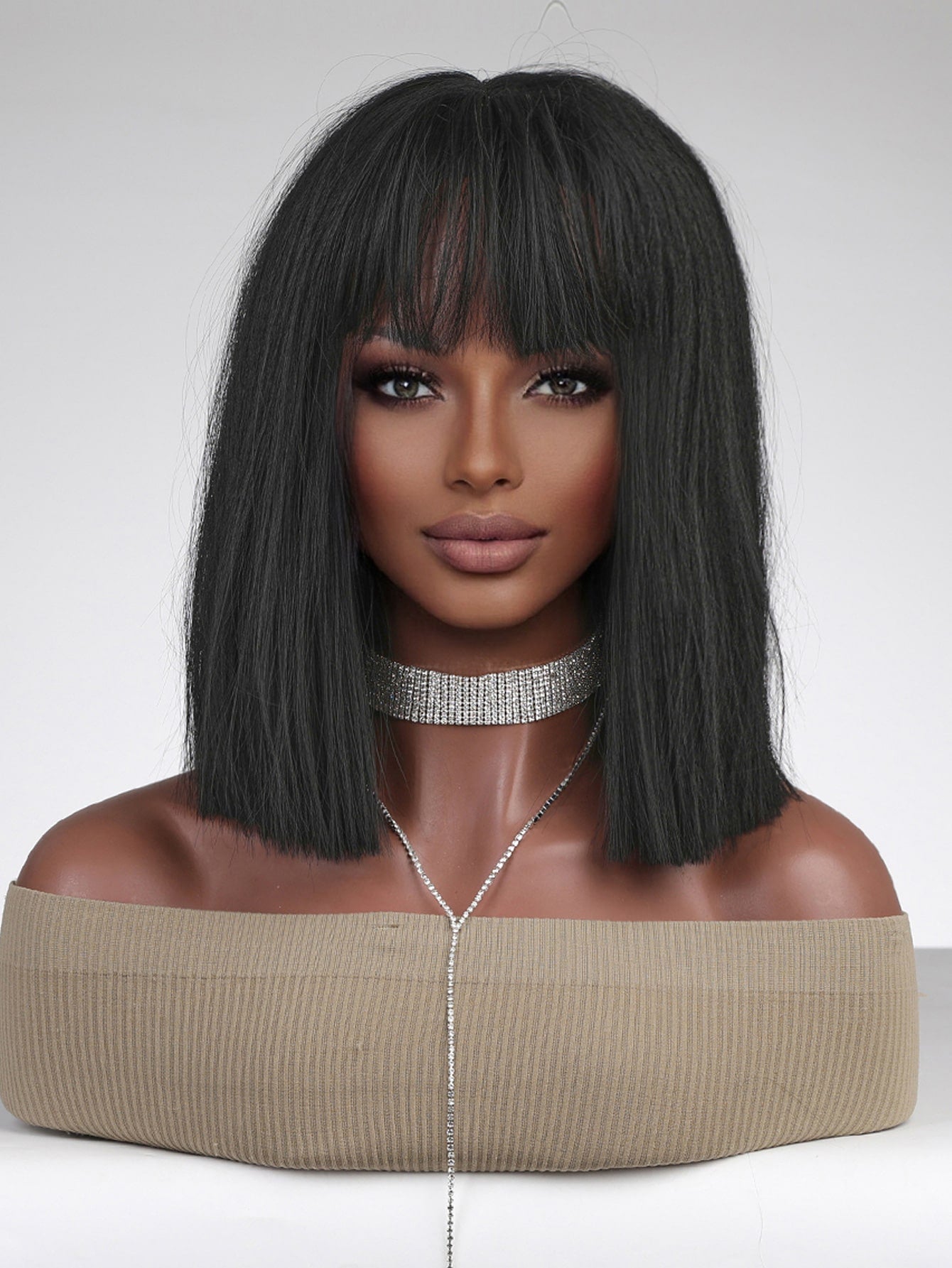 Short Straight Synthetic Wig With Bangs