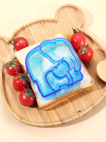 1pc Cartoon Elephant Shaped Cookie Cutter, Blue DIY Bread Cut Mold For Household