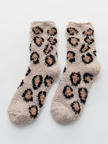 Leopard Pattern Crew Socks
