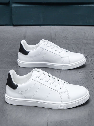 Men Two Tone Lace-up Front Skate Shoes