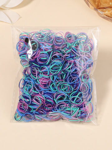 1000pcs Toddler Girls Colorblock Hair Tie