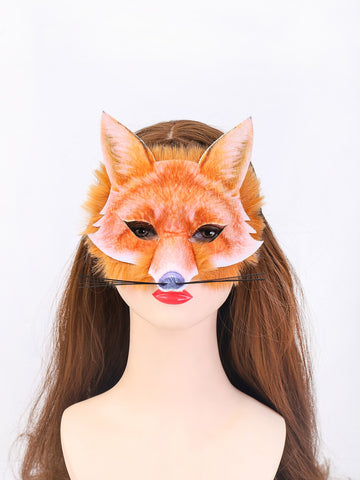 Cartoon Fox Design Costume Face Shield
