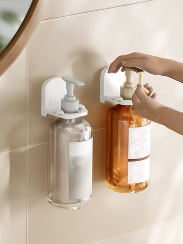 1pc Strong Wall-mounted Punch-free Universal Adjustable Hand Soap And Shower Gel Storage Rack