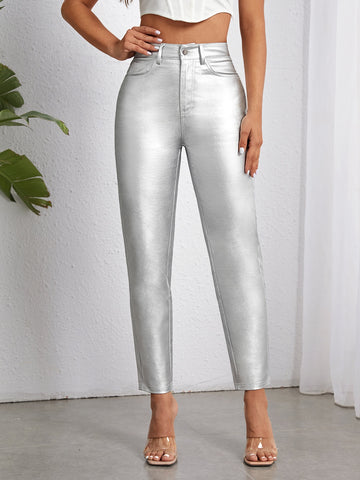 Women's Fashionable Metallic Cone-Shaped Pants