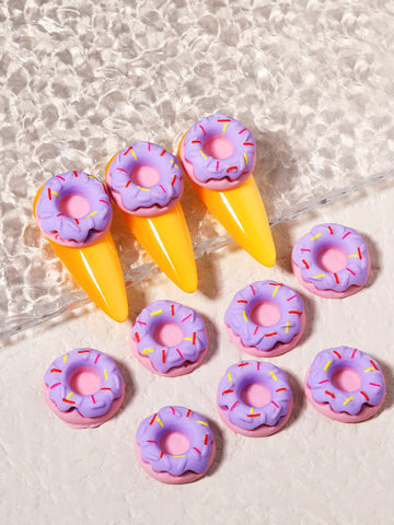 10pcs 3D Donut Design Nail Art Decoration