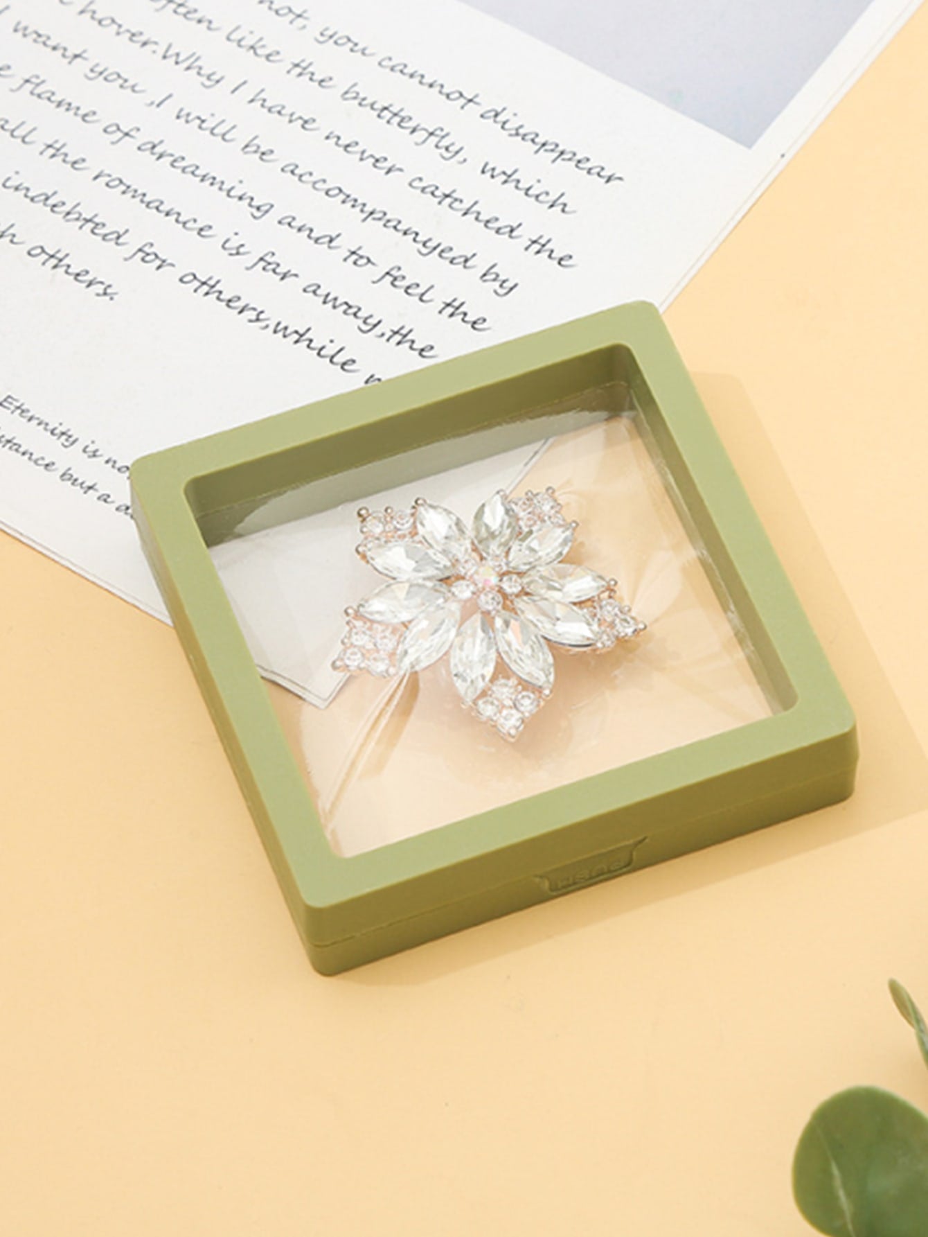 1pc ABS Jewelry Box, Minimalist Clear Square Anti-oxidation Jewelry Storage Case For Necklace, Earring, Ring