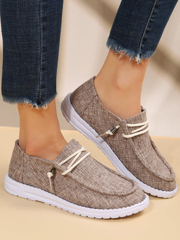 Women Lace Up Casual Shoes, Sporty Outdoor Canvas Sneakers