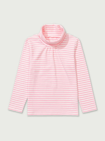Tween Girls' Casual Comfortable Long Sleeve Striped Turtleneck Sweater