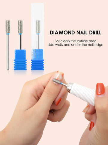 1pc Ceramic Nail Drill Bit Professional Diamond Carbide Nail Drill Bit Rotary Burrs For Electric Manicure Pedicure Nail File Machine