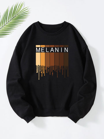 Letter Graphic Thermal Sweatshirt