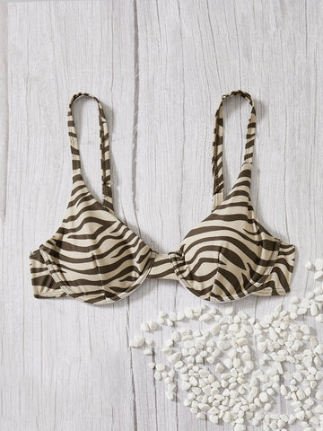 Summer Beach Zebra Stripe Underwire Bikini Top