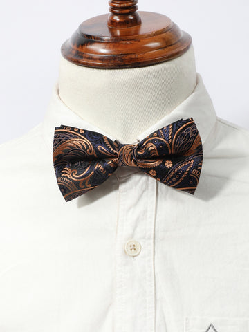 1pc Men Flower Embroidery Fashionable Bow Tie, For Party Work