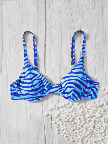 Zebra Stripe Underwire Bikini Top