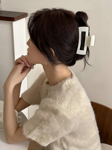 1pc Women Square Shape Fashion Hair Claw For Daily Life