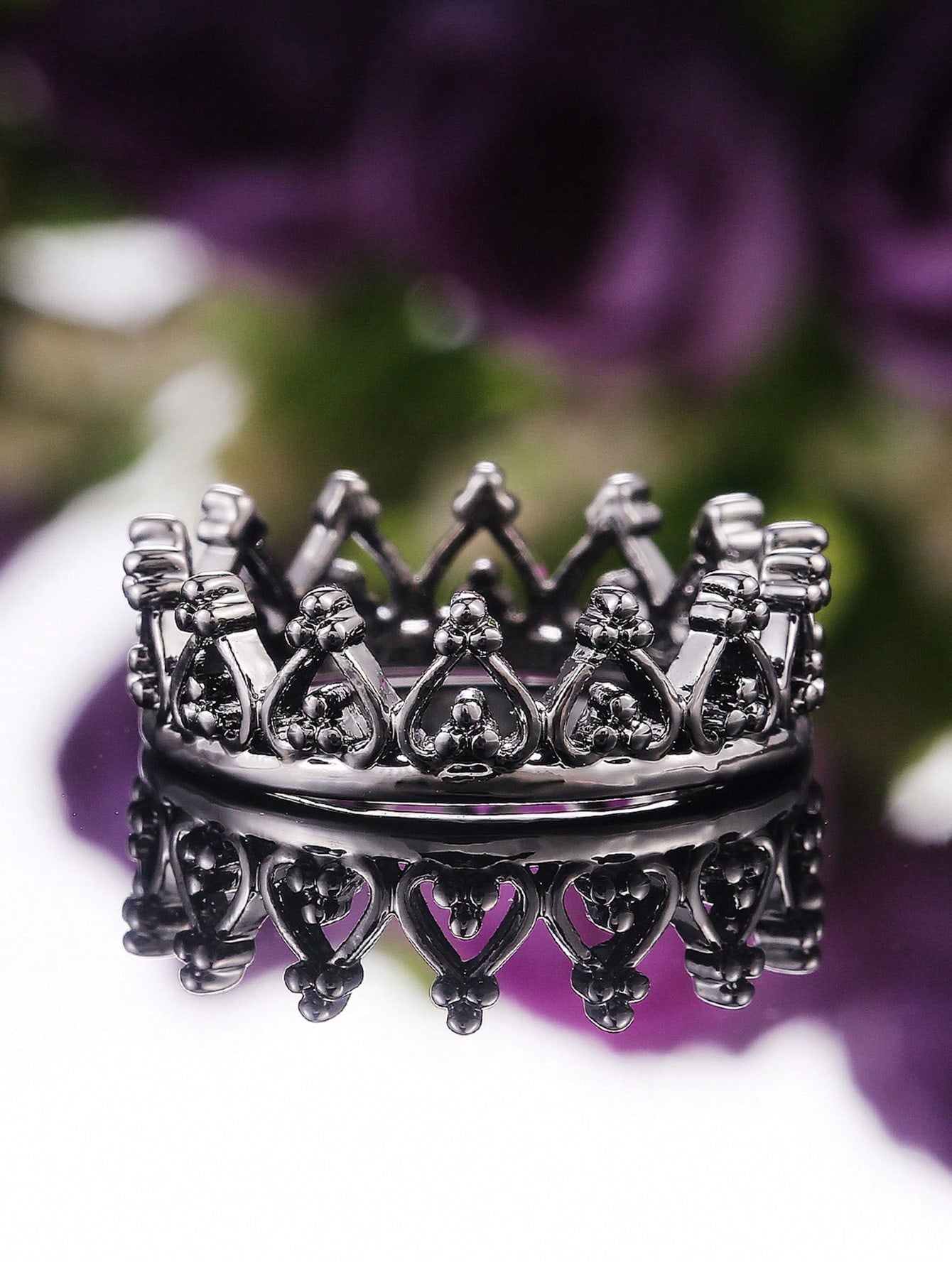 1pc Fashionable Crown Design Ring For Women For Daily Decoration