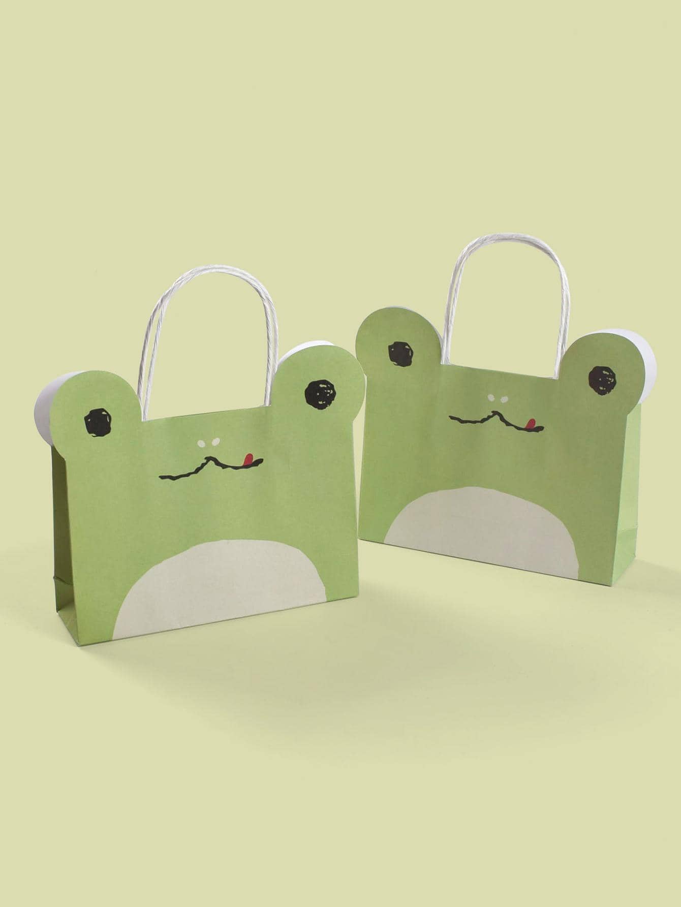 10pcs Paper Gift Bag, Cute Cartoon Fox Design Gift Bag For Home