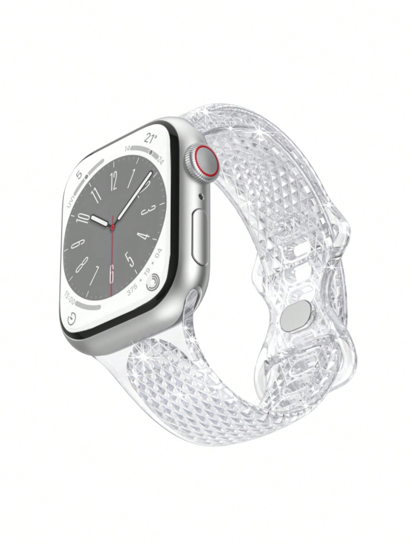 1pc Diamond Embossed Watchband Compatible With Apple Watch