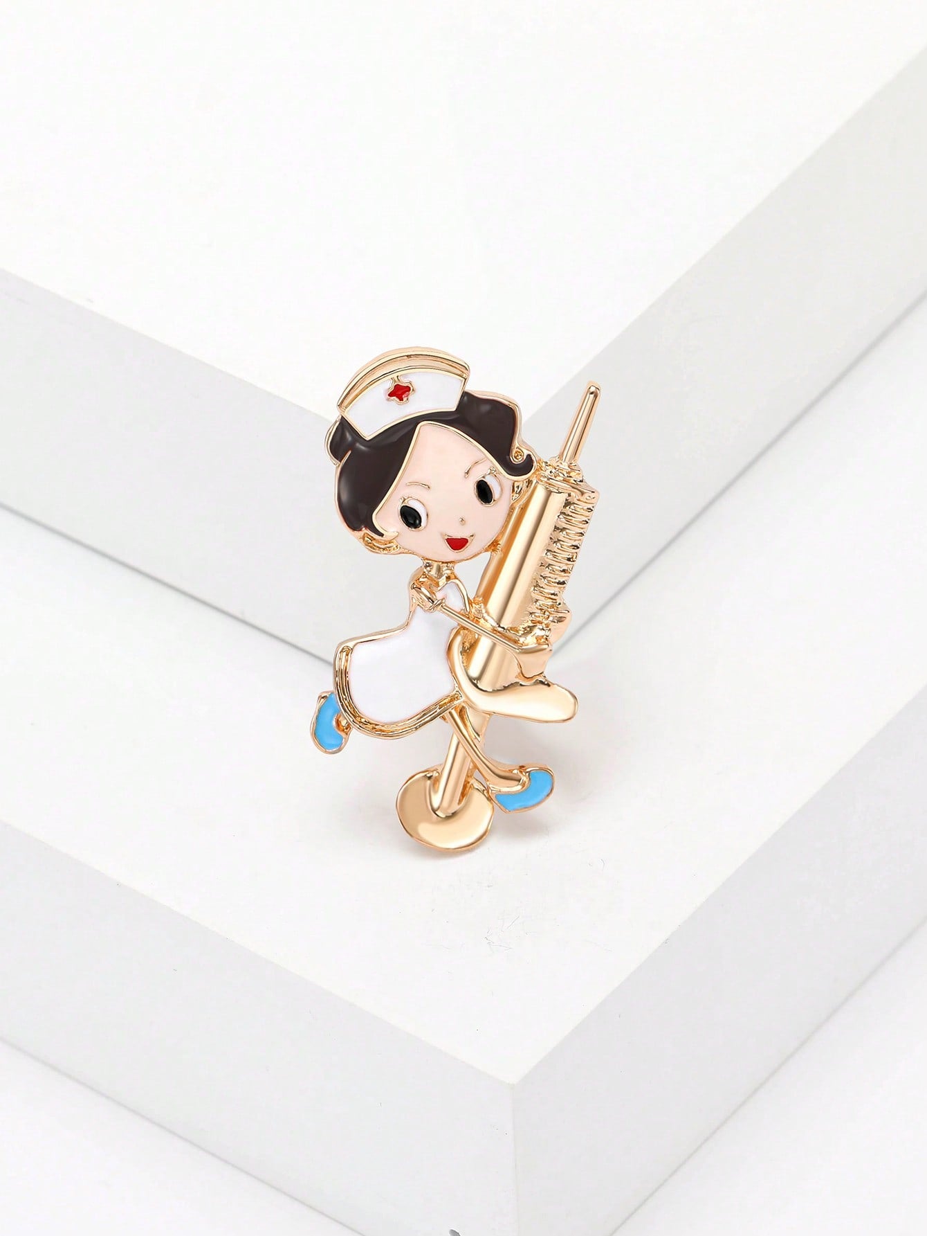 1pc Fashion Zinc Alloy Nurse Design Brooch For Women For Daily Life