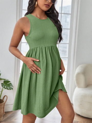 Maternity Solid A-line Dress