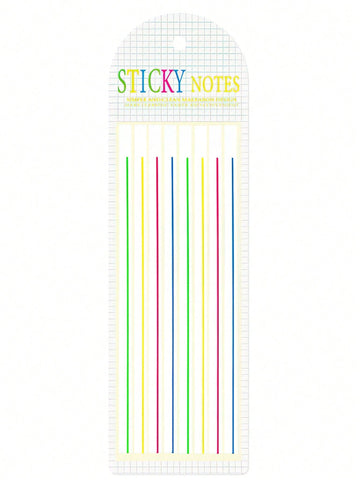 1pc Mixed Color Long Page Marker Sticky Index Tab, Simple Multi-purpose Easy To Post Writable Index Tab For School Student, Office