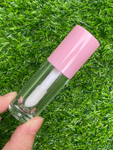 1pc 6.5ml Pink white Empty Transparent Big Brush Lipgloss Packing Containers Lip Glaze Tubes Lip Gloss Refillable Lip Balm Bottle