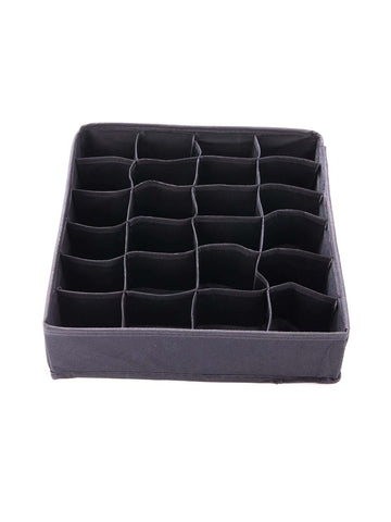 24-cell Non-woven Foldable Socks Storage Box Wardrobe Drawer Organizer Fabric Collapsible Storage Bin