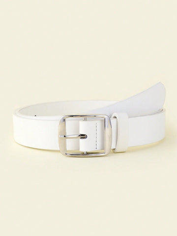 1pc Kids Rectangle Buckle Fashionable Belt For Daily Decoration