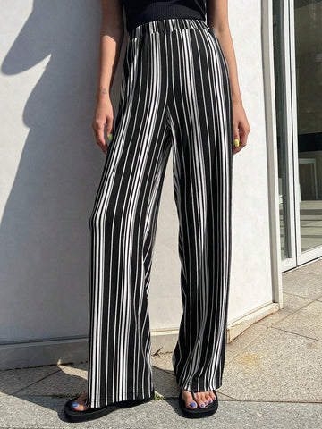 Striped Print Pants