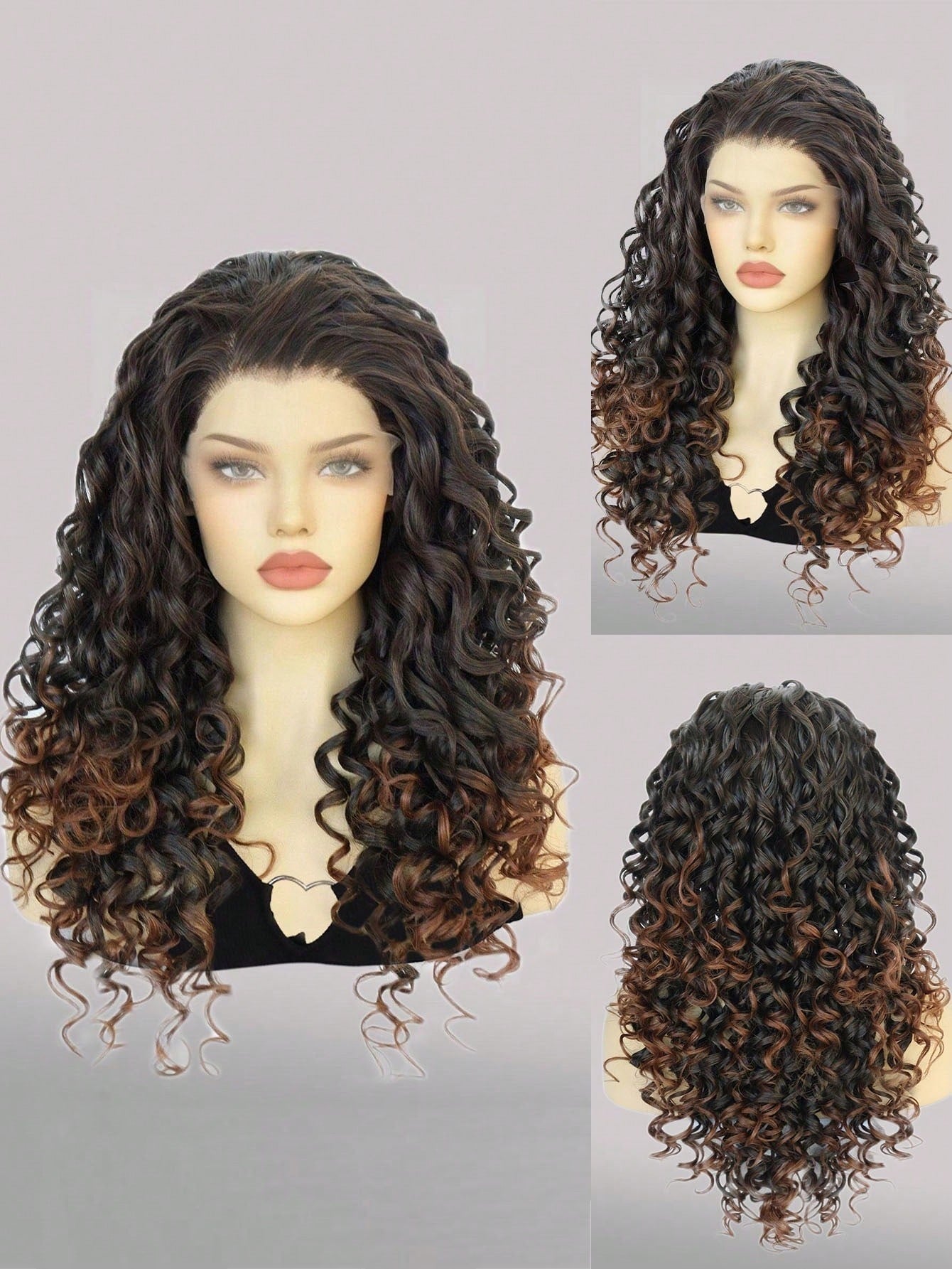 13*3 Lace Front Long Curly Synthetic Wig