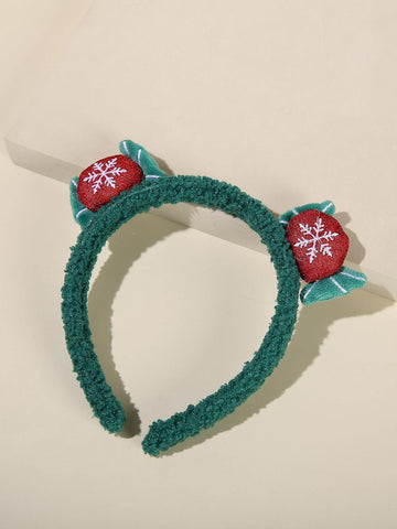 Christmas Snowflake Pattern Candy Decor Fluffy Headband
