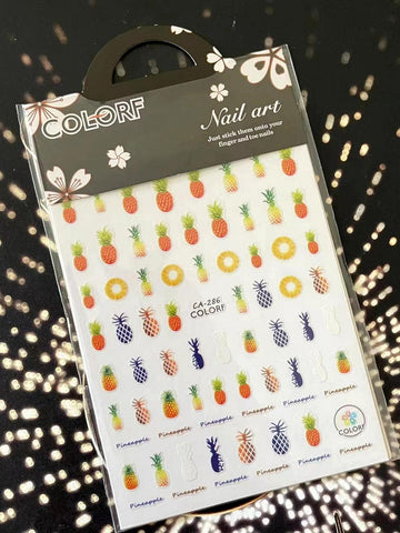 Fruit Pineapple Pattern Nail Art Stickers