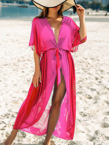 Ombre Belted Kimono