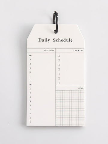 50 Sheets Simple Wireless Book To Do Daily Schedule Memo Pad Steno Notepad Planner Agenda