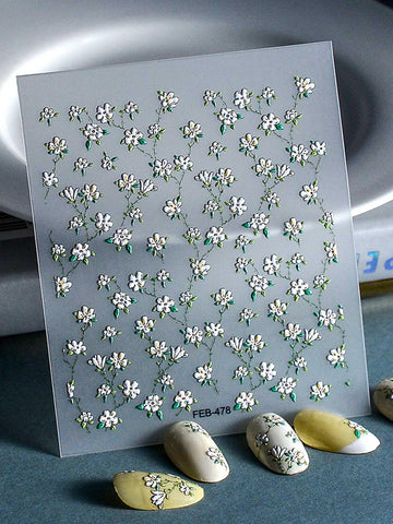 1sheet Flower Pattern Nail Art Sticker