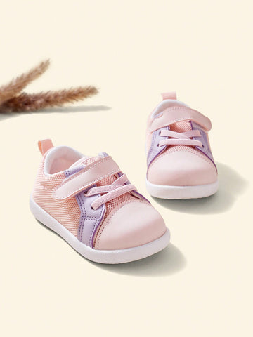 Baby Girls Lace Up Hook-and-loop Fastener Strap Skate Shoes