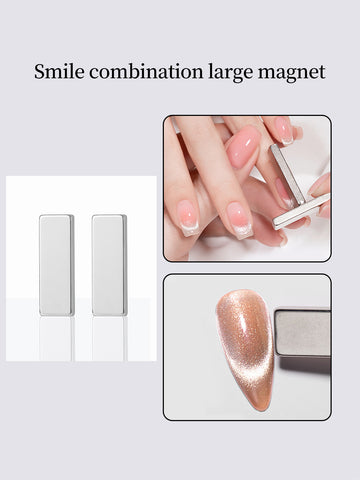Portable Cat Eye Magnet Stick, 2pcs Magnet Silver Professional Cat Eye Magnetic Tool For Nail Salon