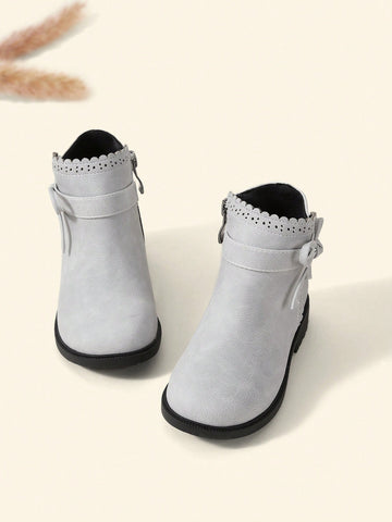 Baby Girls Bow Decor Breathable Fashion Classic Boots For Outdoor