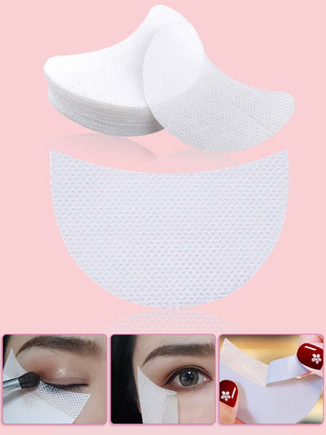 50pcs Eye Makeup Shield Eyeshadow Pad Disposable Non-woven Fabric Patch For Eyelash Extension Tools