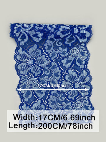 (200cm/piece) Two-tone Stretch Lace Trim, Ideal For Diy Sewing Crafting, Sleepwear Decoration, Sleeve/glove/puppet Clothing Making, Sewing Lace Roll, Colorful And Lightweight Design