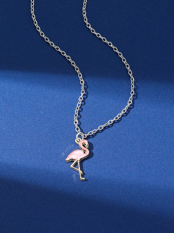 1 pc modern retro style clavicle Flamingo necklace ladies party