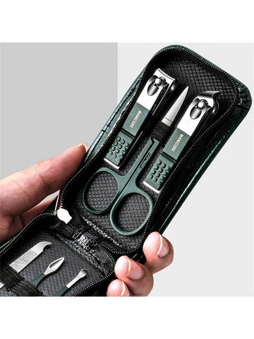 Green 6 Pcs-6 Pcs Portable Luxury Manicure Sets Pedicure Kits Nail Clipper Set Personal Care Tools Nail Clipper Personal Care Nail Tools Kit For Home Workplace Outdoor Travel