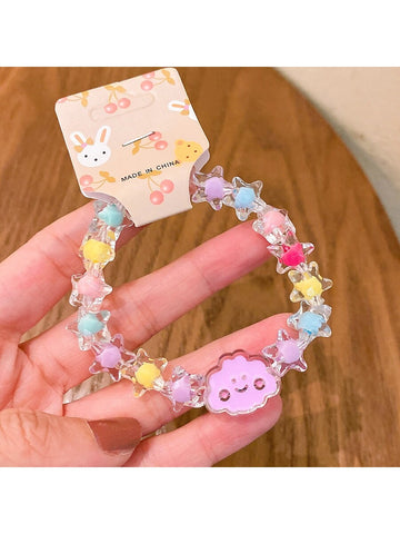 Cartoon bracelet female princess jelly color beads and lovely children