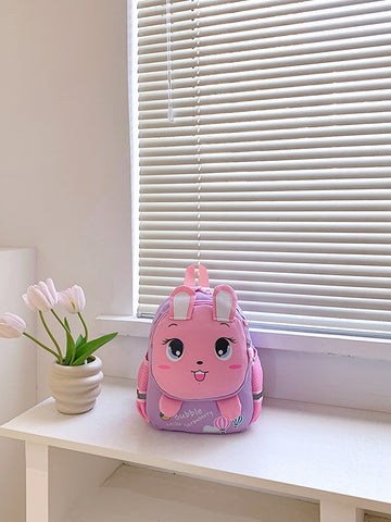 Cartoon Rabbit Printed Backpack For Kindergarten Kids (shoulder Bag)