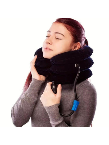 1pc Cervical Neck Traction Device For Neck Pain Relief, Travel Neck Pillow, Adjustable Inflatable Neck Support Brace
