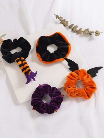 4pcs/lot Children Hair Ties With Mixed Designs