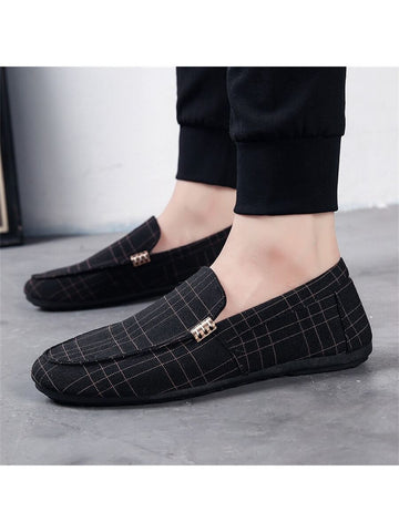 Men's Loafers Shoes, Spring & Summer Korean Style Casual Cloth Shoes Breathable Student Shoes For Men