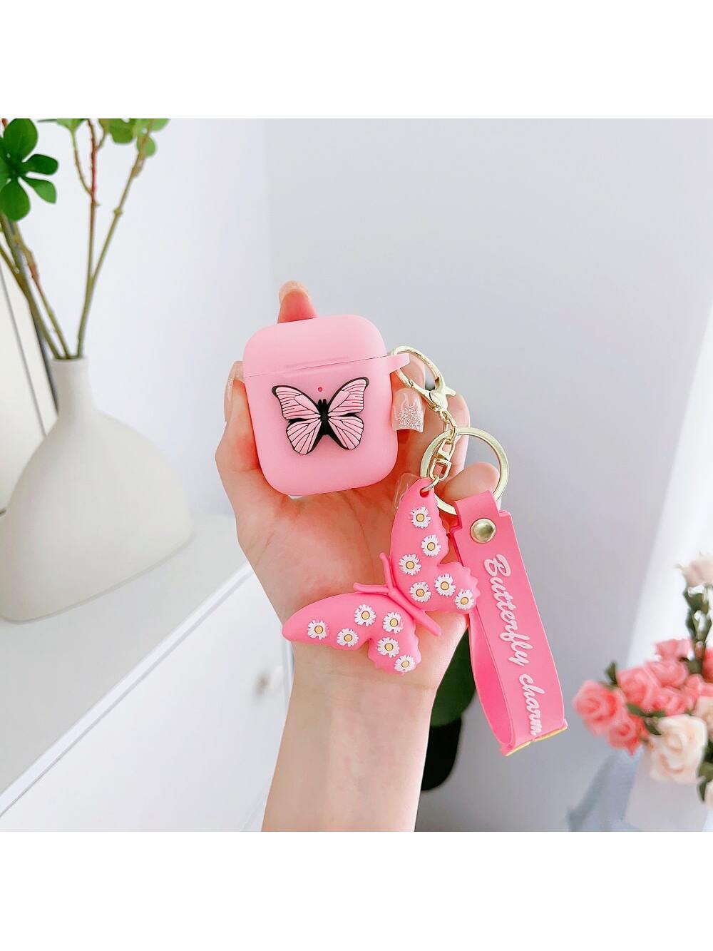 Butterfly Decor Case Compatible With AirPods