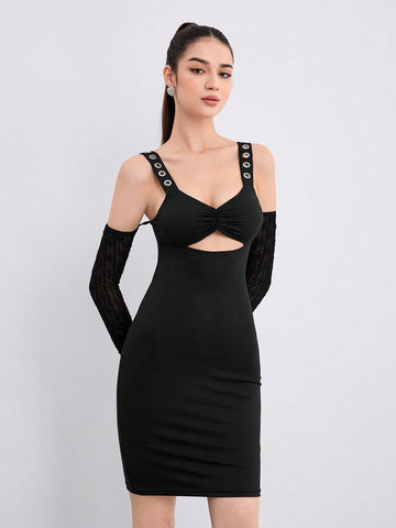 Cut Out Ruched Bust Bodycon Dress