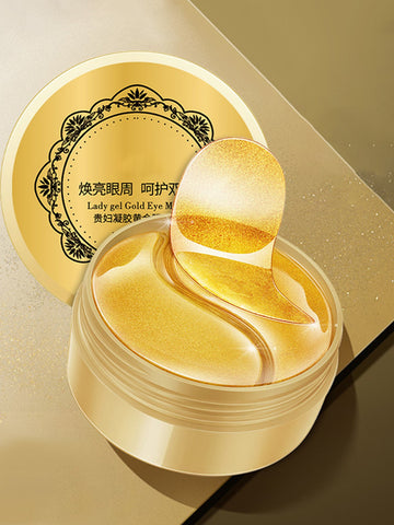 1 Box Gold Eye Mask Patches To Fade Dark Circles, Hydrating And Moisturizing Eye Area, Reducing Wrinkles And Puffiness