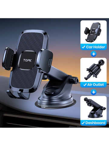 1pc 2 In 1 Car Suction Cup Phone Holder